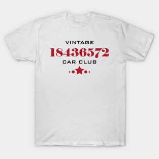 Vintage 18436572 Car Club T-Shirt